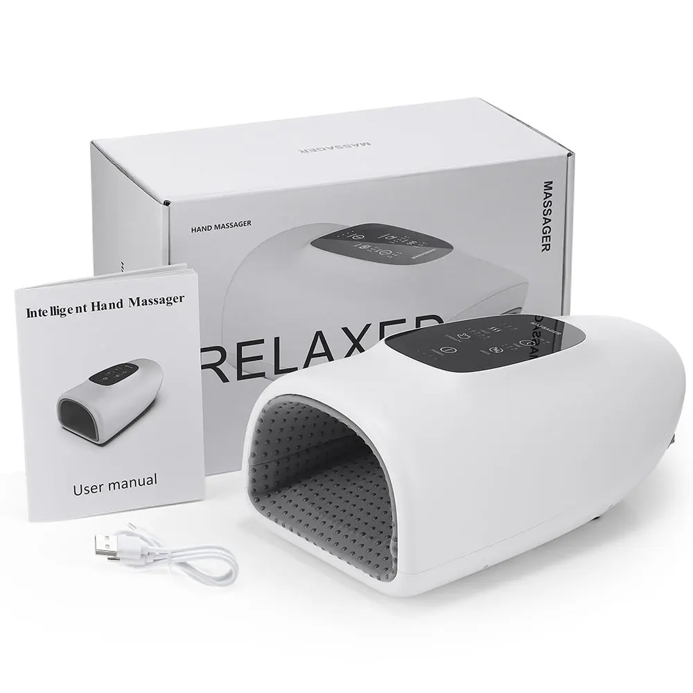 

Electric Hand Massager Air Compression, Hot Compress Kneading Massage Device for Palm Finger Joint, Relieve Tendonitis Hand Spa