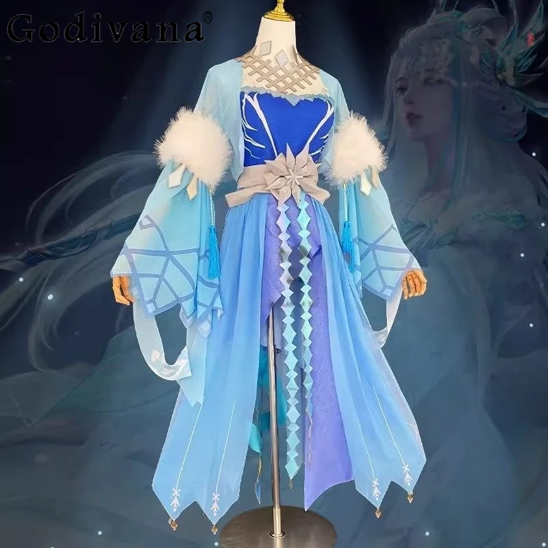 Uniforme da festival Cos Abbigliamento per ragazze High Street Flower Game Anime Giochi di ruolo Abiti Copricapo da donna Abiti di Halloween