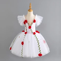 Children Ballet Tutu Dress Flower Women Dance Performance Costumes Swan Dance Performance Costumes Party Princess Dress Girls