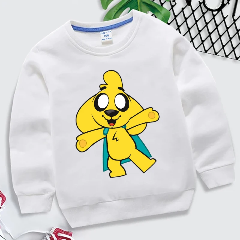 Cute Mikecrack Sweatshirts 2024 Autumn New Pullover Boys And Girls Cartoon Printing Round Neck Soft Loose Casual Children's Tops