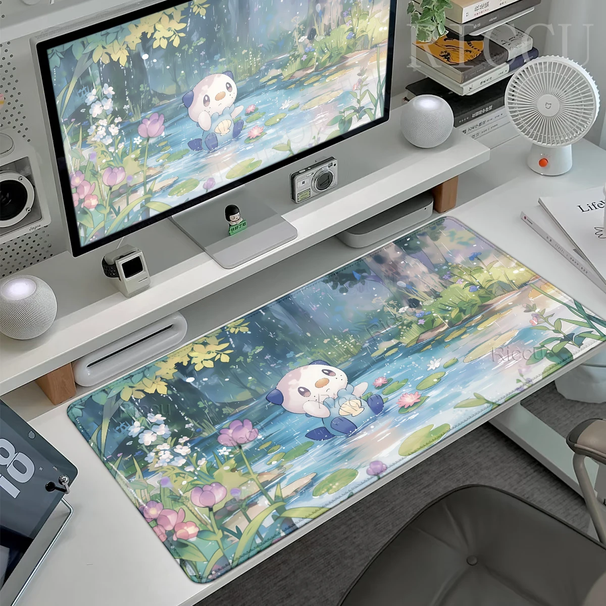 Gaming Mouse Pads Oshawott Pattern Large Rubber Keyboard Rugs PC Gamer Anti-slip Playmat Laptop Accessories Carpet P-Pokemon Mat
