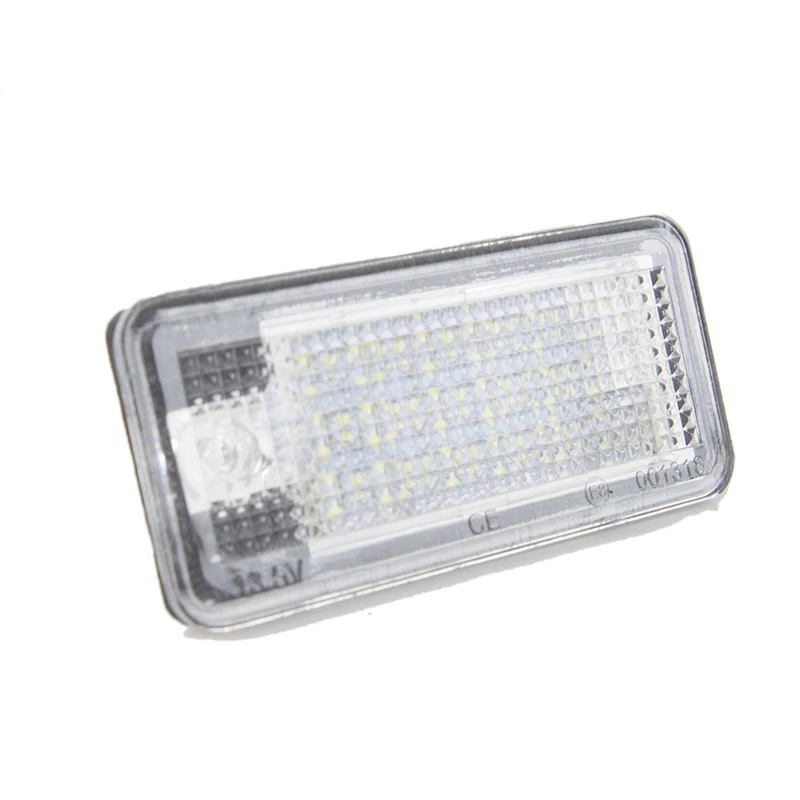 Lumière de plaque d'immatriculation de voiture à 18 LED, lumière blanche, pour Audi A3 A4 A6 A8 B6 B7 C6 D3 Q7 S3 S4, 1 paire