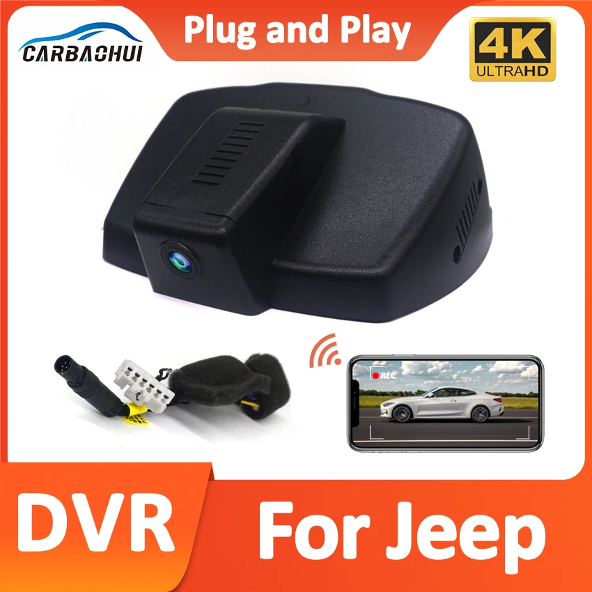 Dash Cam for JEEP Renegade 2015 to 2022,Plug and Play Car DVR OEM Style,4K 2160P Car Video Recorder Hidden DashCam