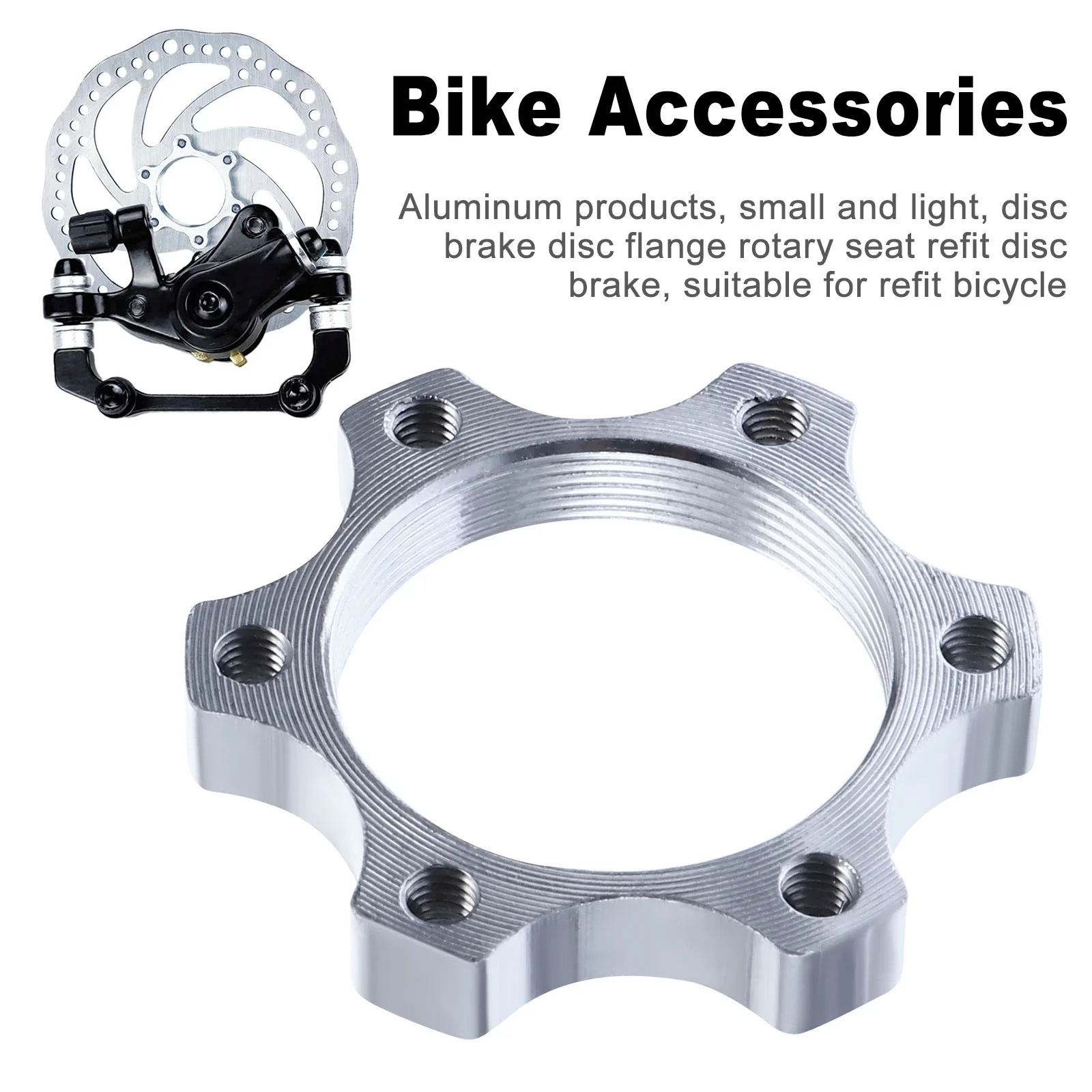 

6pcs Bike Disc Brake Adapter Hubs 6 Bolt Rotor Seat Mountain Tool Aluminum Accessories Durable Design Smooth Comfortable Wide
