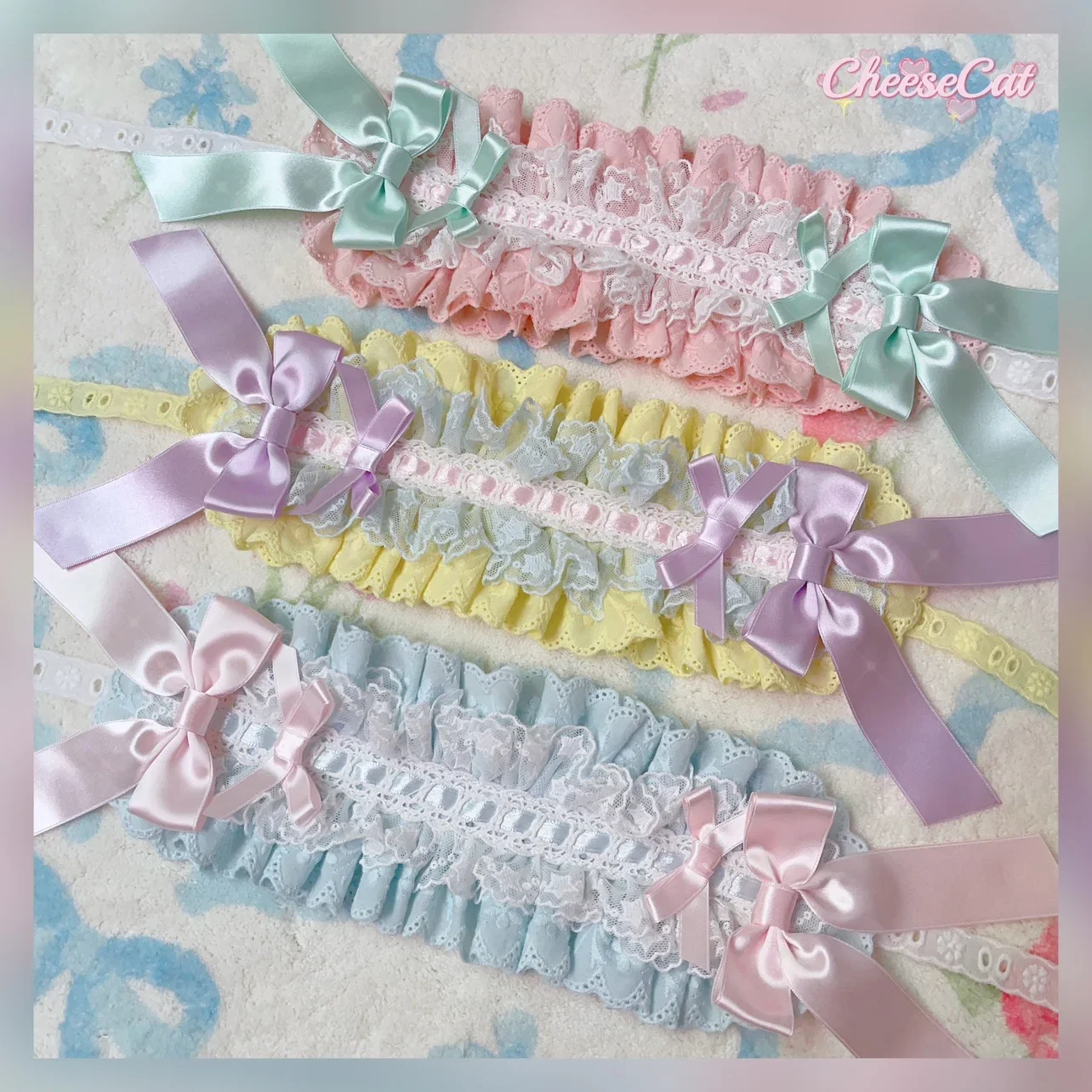 Sweet Japanese Style Multi-colored ! Ribbon Bow Christmas Gift Lolita Headband Girl Women's Lace Bow Hairband Headwear