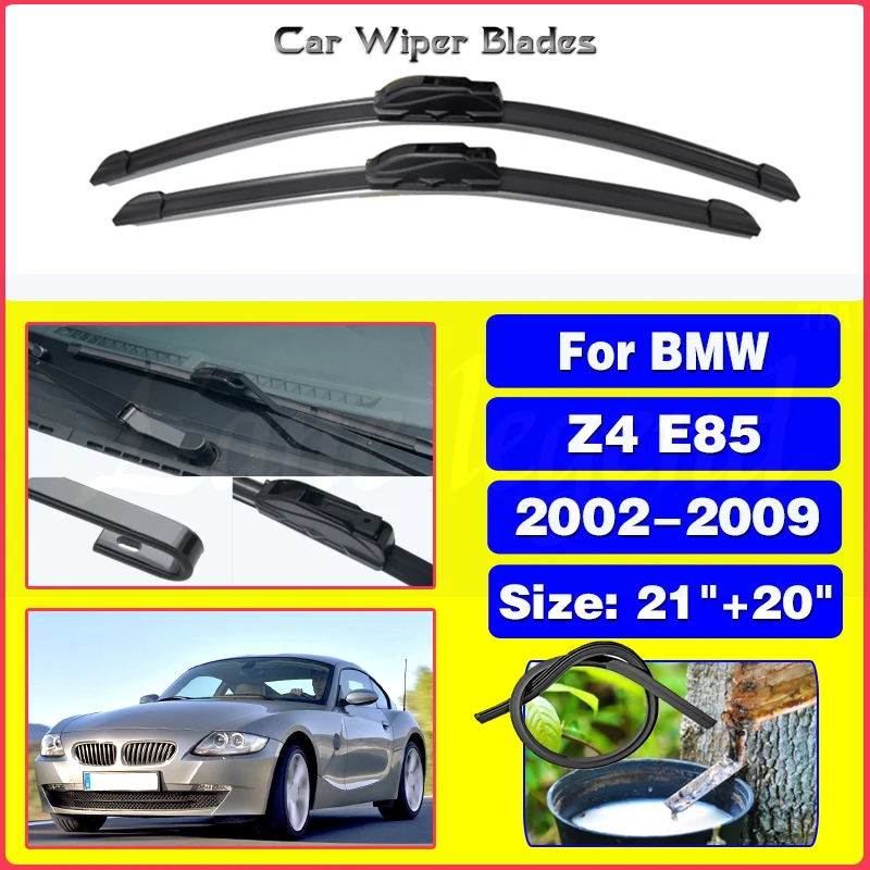 

For BMW Z4 E85 2002-2009 2003 2004 2005 2006 2007 2008 Front Car Wiper Blade Windshield Windscreen Wipers Car Accessories 21"20"