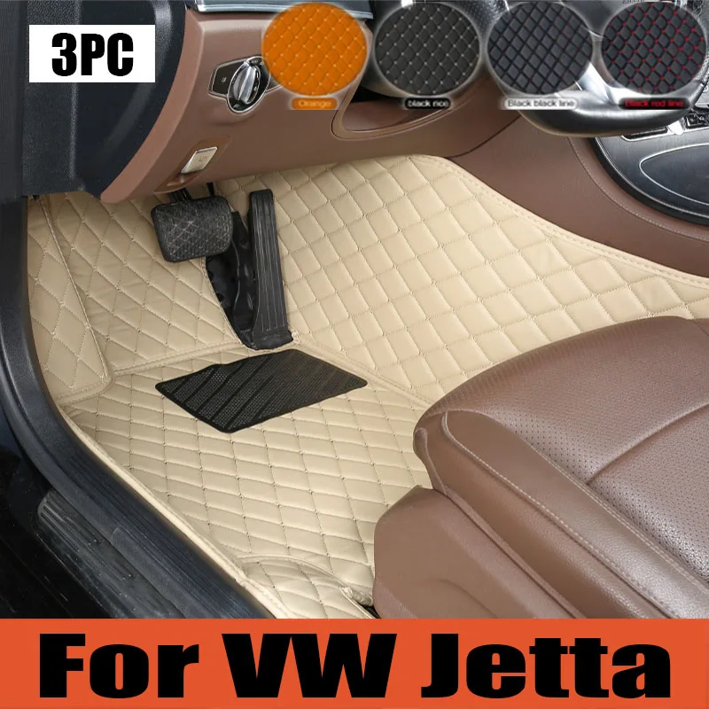 

Car Floor Mats For VW VW Jetta Bora A4 1999~2004 Rug Carpet Auto Interior Parts Pad Luxury Leather Mat Car trunk mat