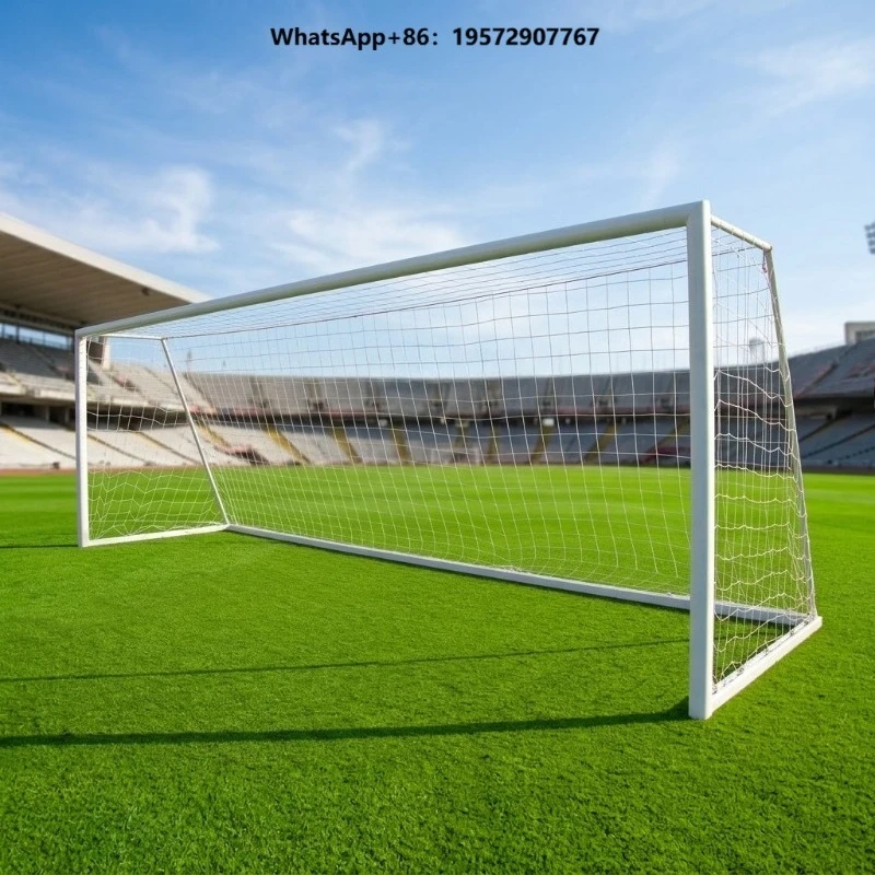 Freestanding Aluminum Heavy Duty Movable Soccer Goal Easy Install Outdoor Football Training Match White