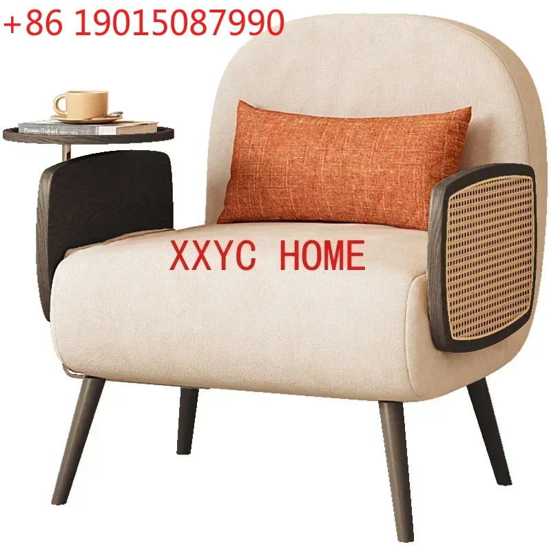 

Foldable -Purpose Small Apartment Living Room Wood Foot Fabric Sofa Leisure Chair