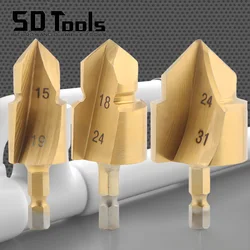 PPR Lifting Stepped Drill Bit Kit Water Pipe Expansion Drill Puncher Hex Shank Step Drill Repair Inner Wire Repair Leak Tools