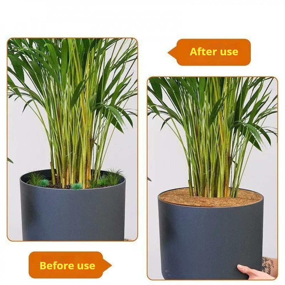 5PCS Natural Coconut Fiber Tree Mulch Ring Mat Protector Disc Pad Weed Control Warm Moisture Cushion 25/30/35/40/45/50cm