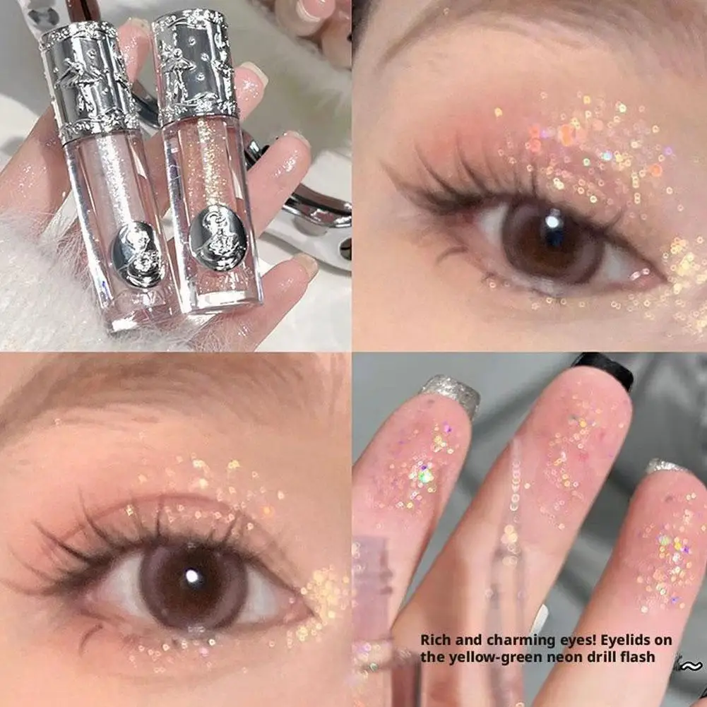 NIEUW 5-kleuren glitter vloeibare oogschaduw markeerstift waterdichte parelmoer glanzende oogschaduw pailletten liggende zijderups make-up cosmetische