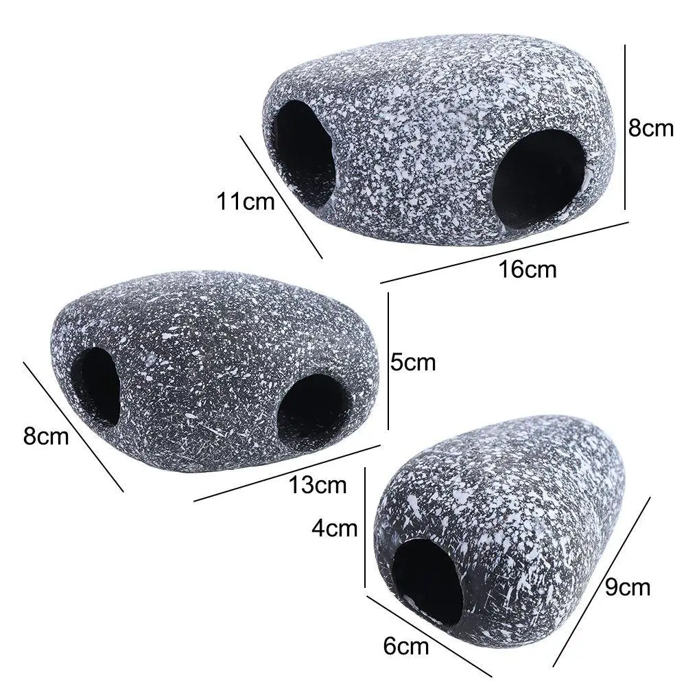 Ceramic Cichlid Stone Cave Eco-friendly Creative Fish Eluding House Artificial Simulated Fish Rock House Aquarium