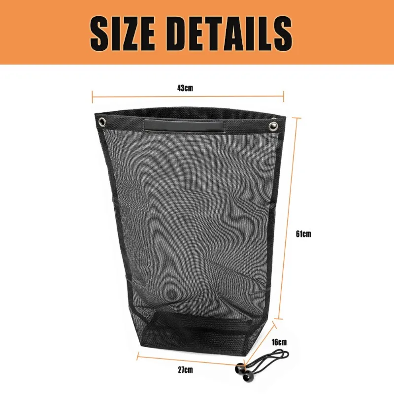 

Durable Mesh Storage Net Bag Universal UTV ATV For Off-Road Vehicle, 26L Capacity