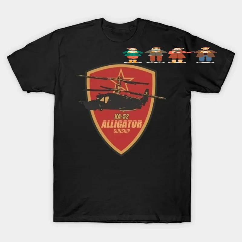 Russian Army Ka-52 Alligator Attack Helicopter T Shirt. New 100% Cotton Short Sleeve O-Neck Casual T-shirts Size S-3XL