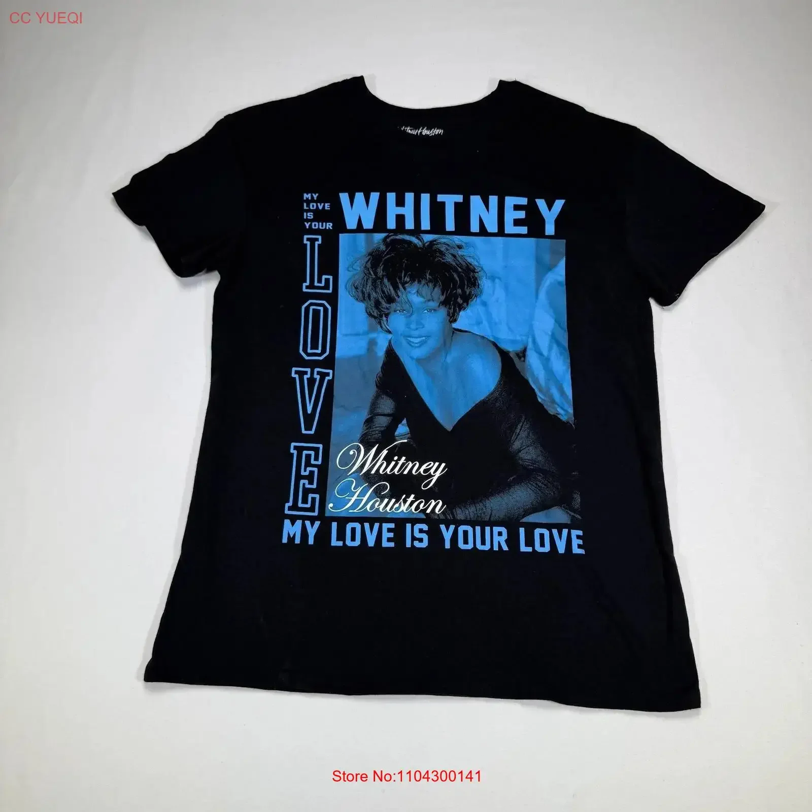 Whitney Houston My Love Is Your Black T Shirt Music Pop long or short sleeves vintage Washed designer clothes