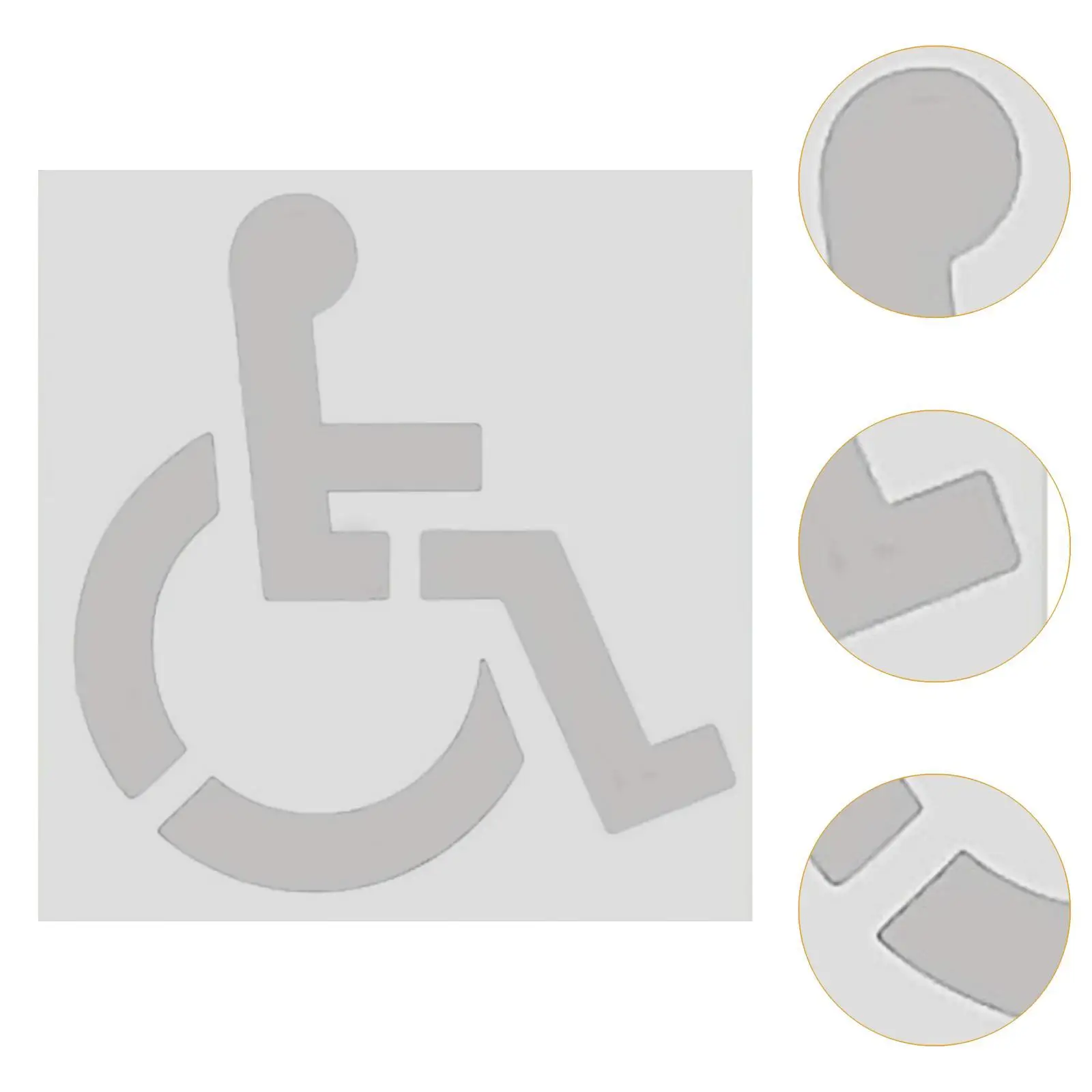 Handicap Stencil Flexible 1mm Thickness Pavement Painting Marker Silicone Garage Symbol Template Reusable Parking Lot Stencil