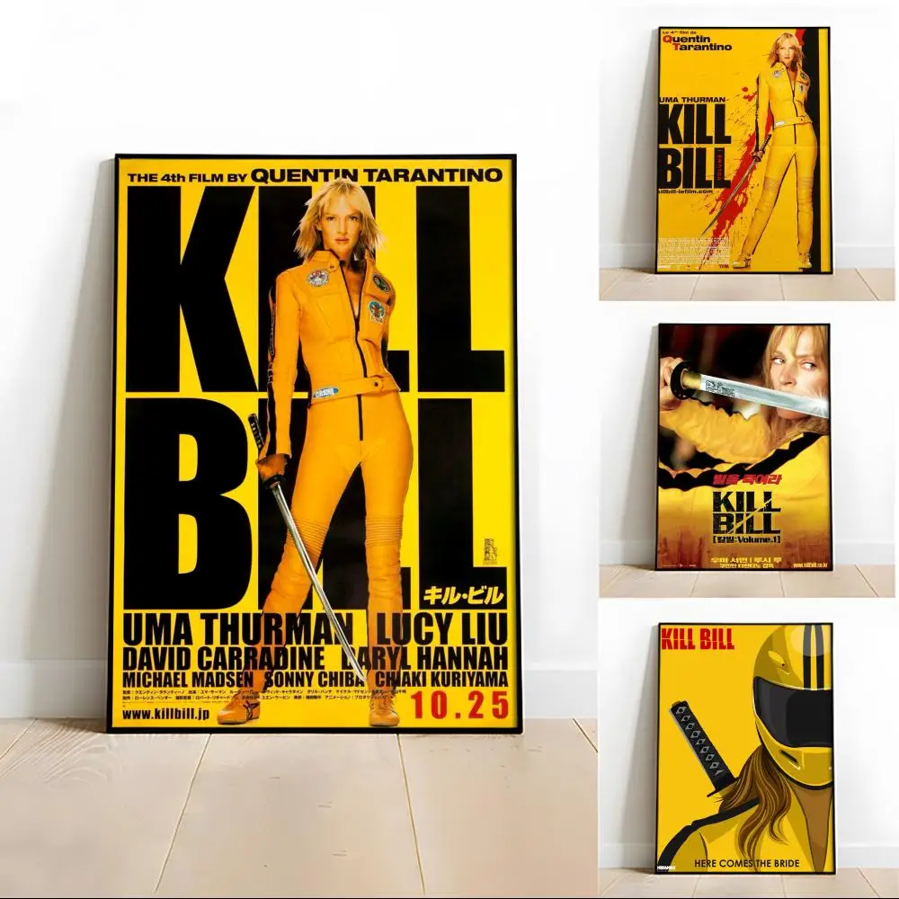 Classic Movie K-Kill B-Bill Painting Calligraphy Frameless Canvas Poster Wall Art HD Print Modern Aesthetic Home Decor Gift