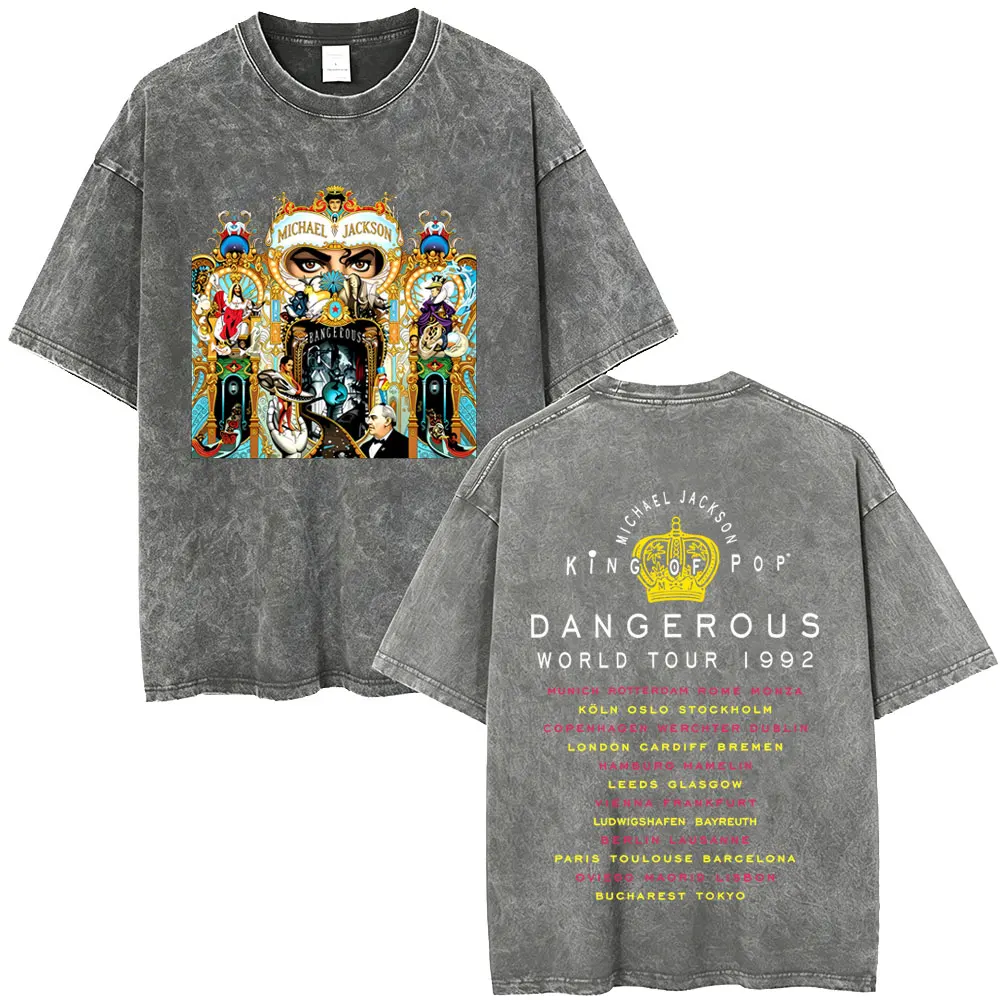 Washed Vintage Michael Jackson King of Pop Dangerous World Tour