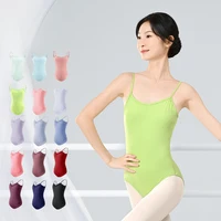 Leotardos de Ballet para mujer, monos de baile con correa ajustable, escote Sexy, leotardo de gimnasia sin mangas, trajes de baile de Ballet para niñas