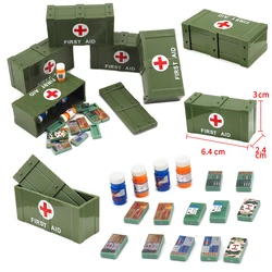 Modern Medical Box City Figures Building Block Medicine Energy Bottle Moc Military WW2 Army Rescue Box Equipment Child Gift Toys