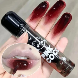 Dark Black Mirror Water Lip Gloss Moisturizing Juice Glass Tea Brown Red Lipsticks Lasting Non-stick Cup Korean Makeup Cosmetics