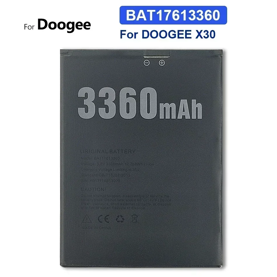 Battery For DOOGEE X10, X20, X20L, X30, X50, X60, X70, BAT18702000, BAT18724000, BAT17582580, 2580mAh-4000mAh, BAT17613360