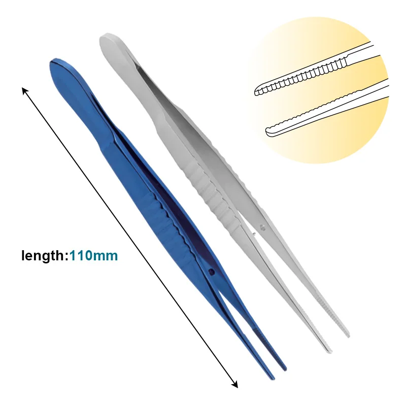 

Two Type Choices Moorfields Forceps Serrated Head Eyelid Tweezers Titanium/Stainless Ophthalmic Surgery Instrument