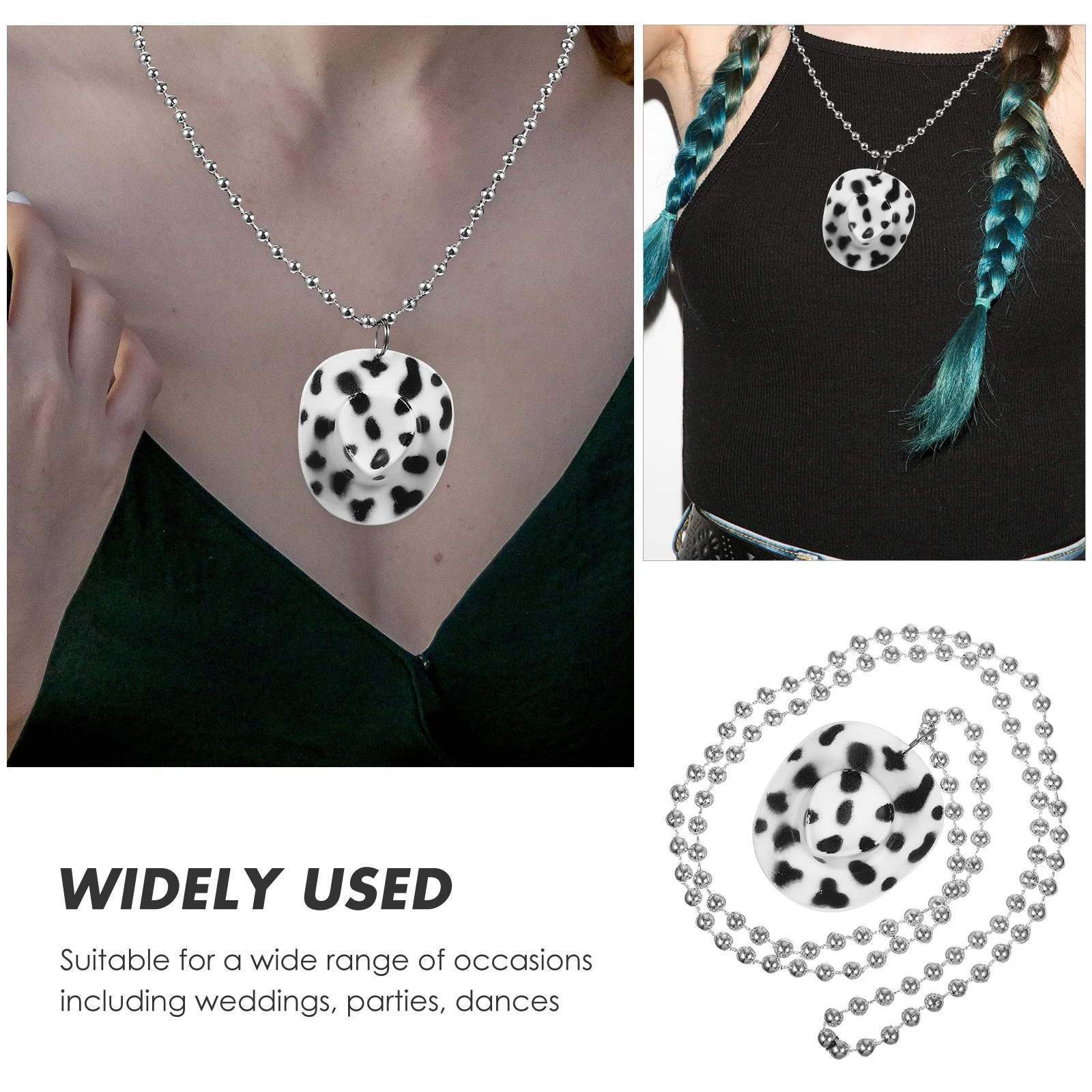 

12 Pcs Necklace Cowgirl Hat Party Bridal Western Themed Festive Multi-Function Cowgirl Hat Necklace Accessory Safe Durable