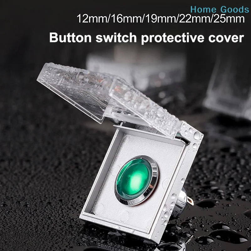 12mm 16mm 19mm 22mm 25mm Button protection cover High Head Button Switch With Cover Transparent Protective Cover Waterproof