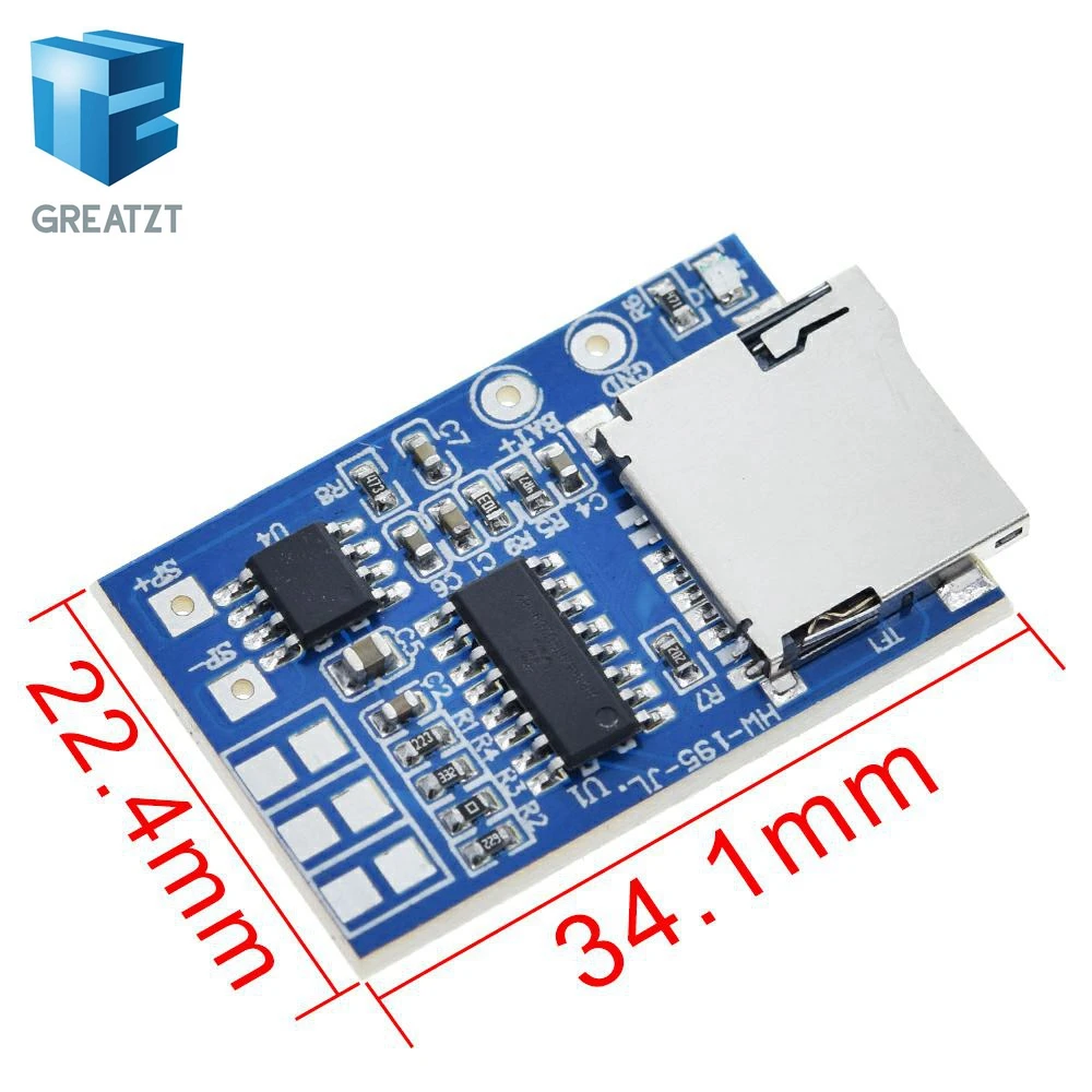 GREATZT GPD2846A TF Card MP3 Decoder Board 2W Amplifier Module for Arduino GM Power Supply Module