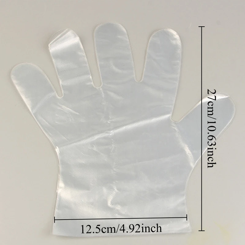 100pcs No Latex Single Use PE Gloves Ideal for Cooking Home Cleaning  Food Handling Tasks Individually Wrapped Bags