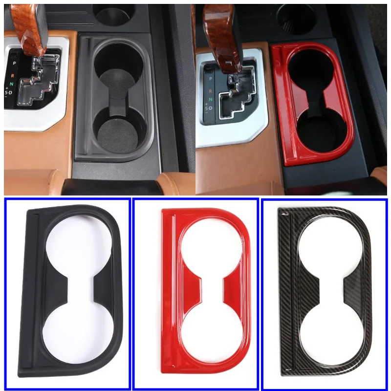 

Interior Car Accessories For Toyota Tundra 2014-2021 ABS Center Console Cup Holder Trim Beverage Frame Cover Decorative Casing