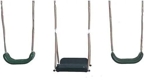 view Outdoor Play Kids Metal Backyard Playset Swing Set with 2 Swings, Slide, Stand N Swing, Fun Glider, and See Saw