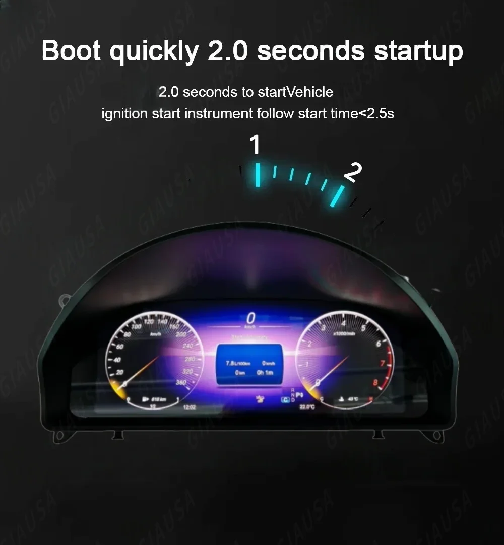 n LCD Car Digital Cluster Instrument CockPit For Benz GLK X204 GLK350 GLK300 GLK280 C-Class W204 2008-2015 Speedmeter Dashboard