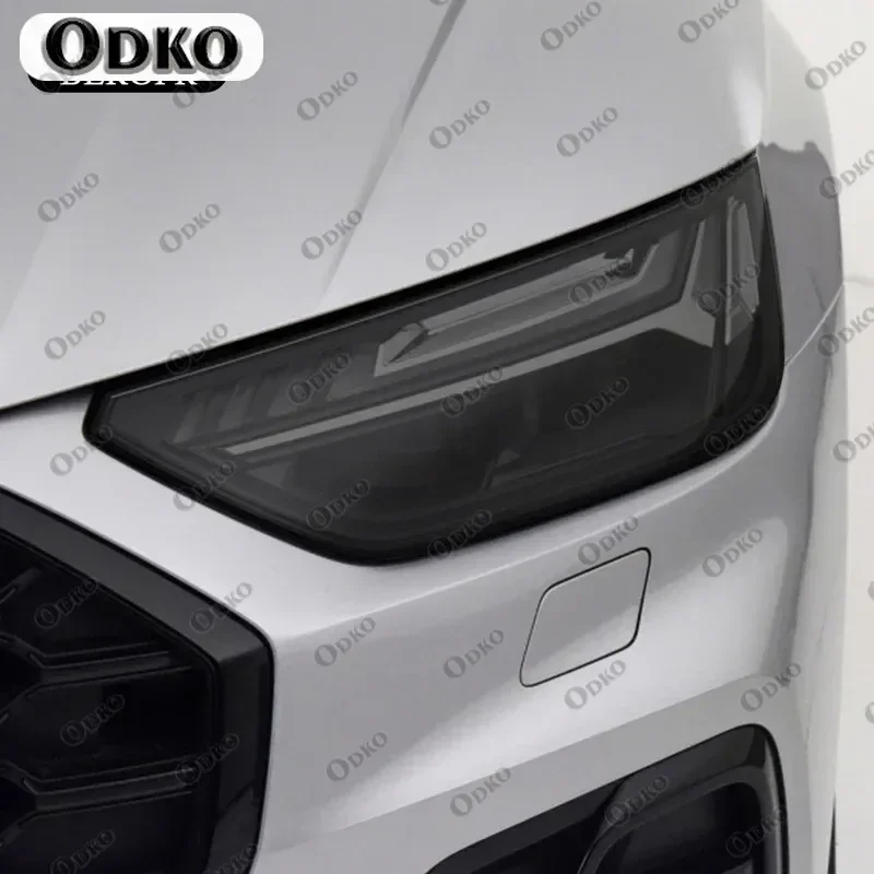 

For Audi Q5 SQ5 Quattro Facelift 2021 2022 Car Headlight Tint Smoked Black Protective Lamp Film Wrap Transparent TPU Sticker