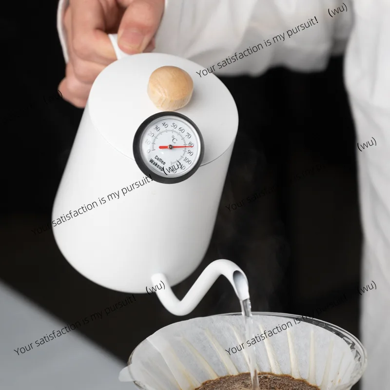 Hand brewed coffee thermometer Coffee pot matching milk latte tank Clipable stainless steel pointer probe thermometer