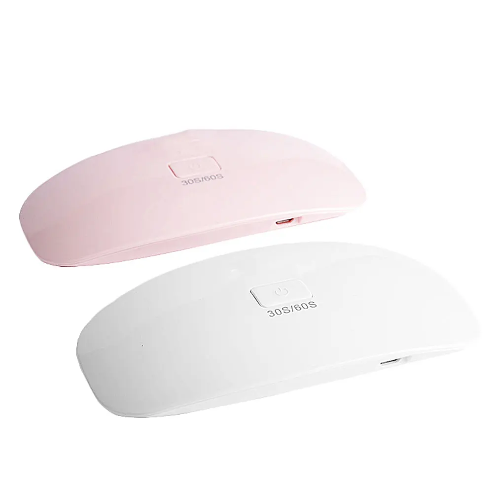 

6 Nail Lamps Phototherapy Machine USB Foldable 30s 60s Timer Pink Dryer Lightweight Portable Salon Home Use Nail Art Craft