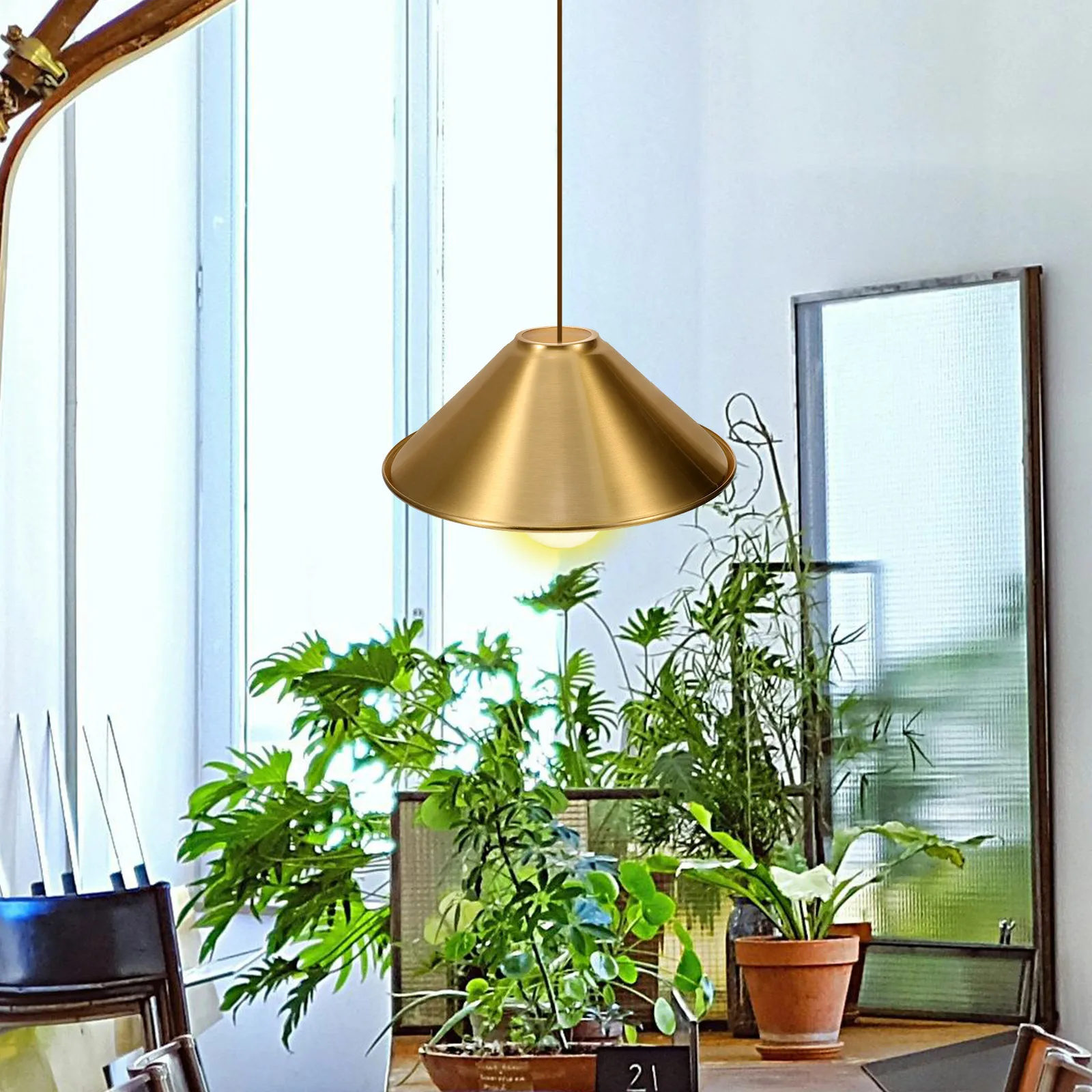 

Copper Plated Iron Lamp Shade For Floor Desk Table Nightstand Lamp Modern Metal Light Cover E27 Replacement