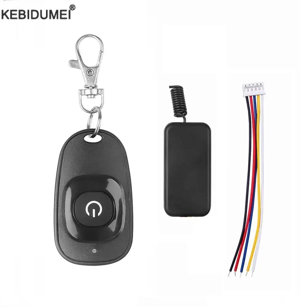 

433Mhz Mini Relay Remote Control Switch DC5-12V 1CH Relay Wireless RF Remote Control With Receiver Transmitter Use for LED Light