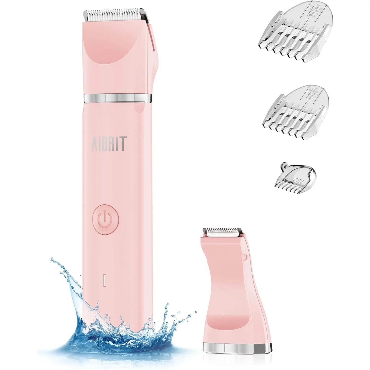 

Electric Bikini Trimmer for Women - 2 in 1 Lady Clipper Painless Hair Removal Razor with 2 Heads for Face Body Pubic Area
