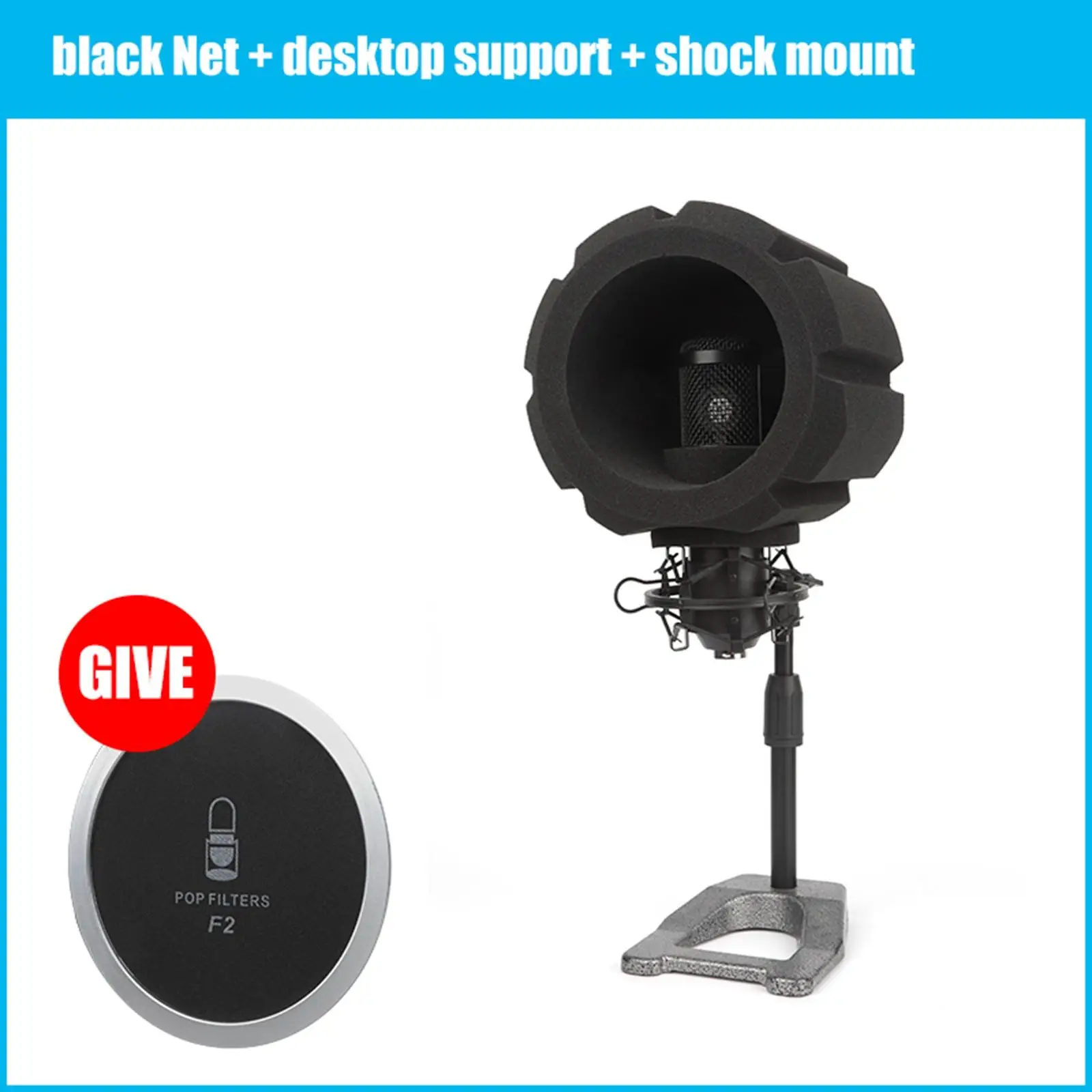Wind Sound Absorbing Microphone Sponge Filter Vocal Acoustic Shield for Professional Studio Recording