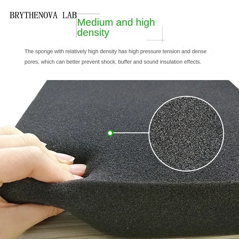 Hard Black Sponge High Density Gasket Shockproof Sponge Block Thin Pieces Gift Box Filling Lining Material