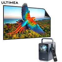 ULTIMEA Poseidon E40 Android TV 11.0 Dolby Audio 1080P Projector, with 120 inch E-ALR Projector Screen For Outdoor, Home Theater