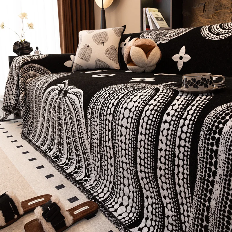 

Jacquard Chenille Sofa Towel Four Seasons All-inclusive Anti-claw Livingroom Sofa Cover Washable Furniture Protector Covers