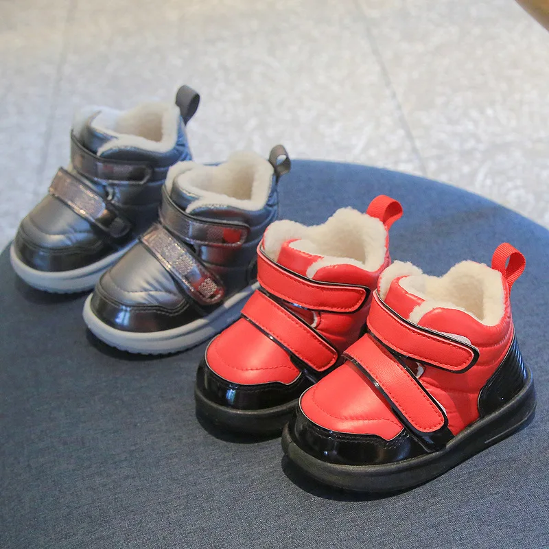 Winter Children Cotton Shoes Warm Plush Thicken Short Snow Boots Toddler Boys Non-slip Sneakers Outdoor Fashion Baby Girl Shoes