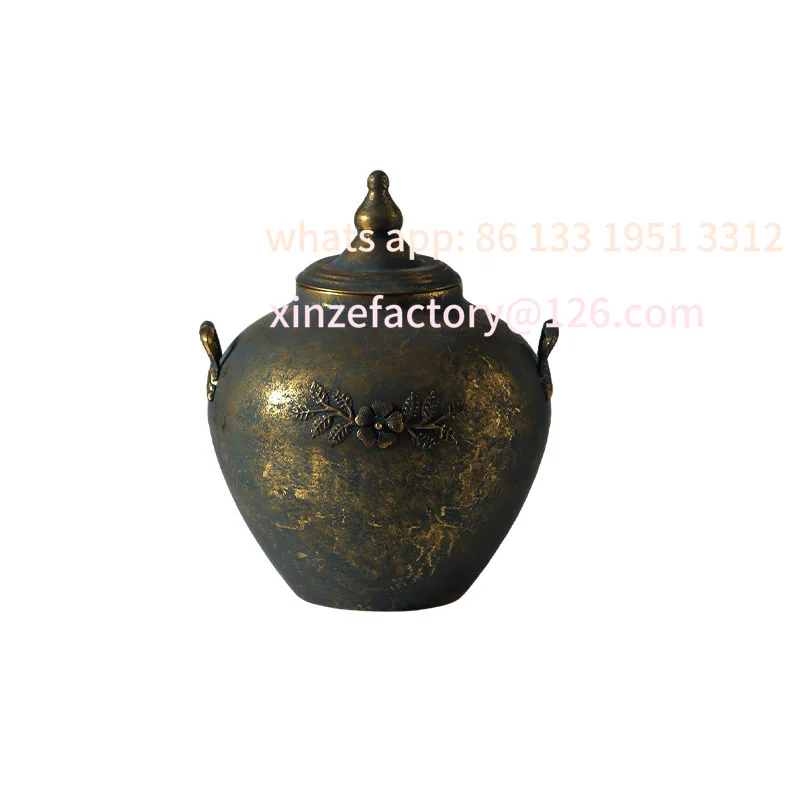 

Wrought iron vase, silent wind ornaments, porch ornaments, American home countertop, dried flower jars