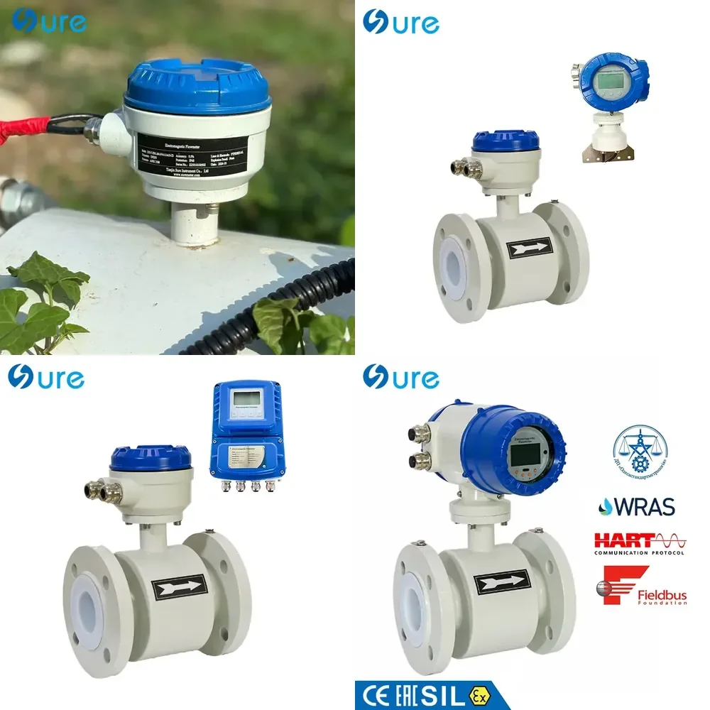 WSQ Intelligent Electromagnetic Flowmeter Pipeline Type Liquid Water Flow Integrated Plug-in Sewage Split Digital Sensor
