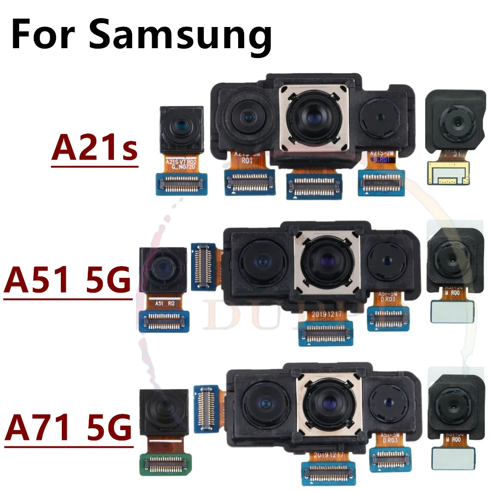 Back Main Rear Camera Front Camera Module Flex Cable For Samsung Galaxy A21s A217 A51 5G A516 A71 5G A716 Replace Part