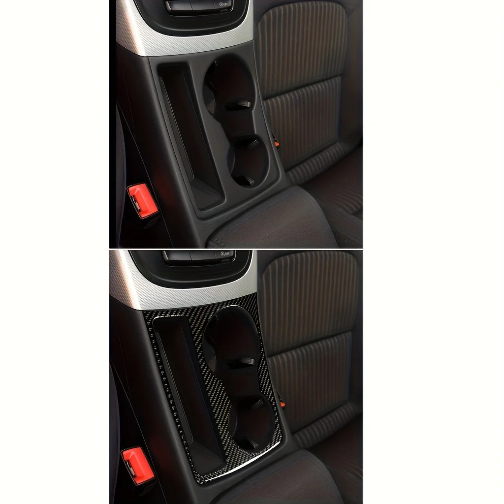 For Audi A4 B8 A5 2009 2010 2011 2012 2013 2014 2015 Carbon Fiber Center Console Water Cup Holder Cover Trim Car Interior Parts - view 5